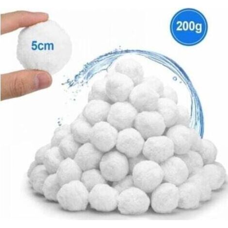 200g Balles Filtrantes, Réutilisables Balle Filtrante Piscine,Remplacer de Sable Filtration Piscine,Convient aux systèmes de Filtration pour Piscine (1/4)