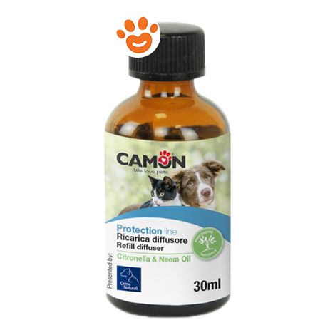 Camon Orme Naturali Ricarica Diffusore con Citronella, Olio di Neem e Geranio - Camon Orme Naturali Ricarica Diffusore con Citronella, Olio di Neem e Geranio - Confezione Da 30 Ml