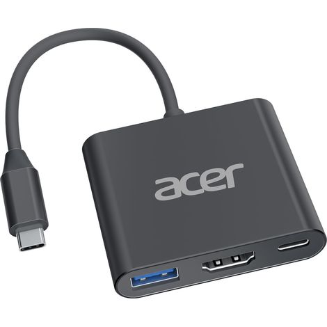 Hub USB C, Adaptateur multiport USB C vers HDMI 3 en 1, avec Port de données USB 3.0 GEN1 5 Gbit/s, Port HDMI 4K et Charge PD Max 100 W pour téléphones USB C, tablettes, iPad Pro, MacBook Pro (1/5)