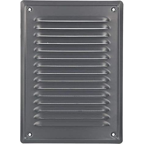 KOTARBAU Grille de Ventilation 230 x 165 mm Gris En Acier Galvanisé Grille D'aération avec Moustiquaire Résistante à la Corrosion