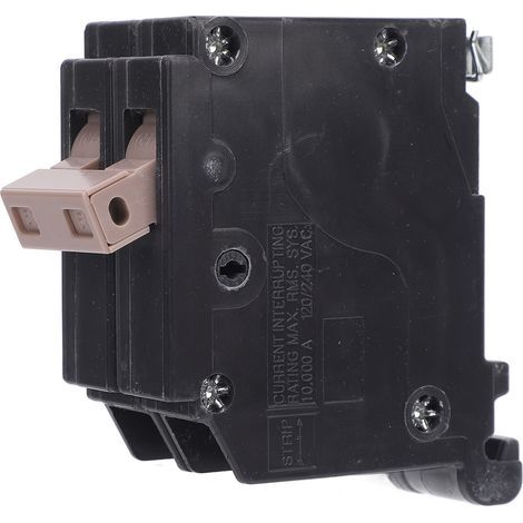 Disjoncteur à boîtier moulé 2 pôles 50A 3/4 pouces, prise sur protection magnétique thermique 10 KAIC pour centres de charge