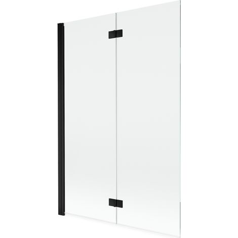 Paroi de douche Mexen Mist à 2 volets gauche 120 x 150 cm, transparent, noir - 8A9-120-002-70-00-L (1/5)