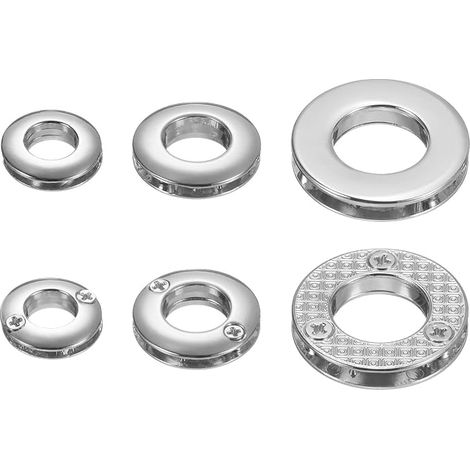18 Pcs Anneaux à Vis 3/8 + 1/2 + 5/8" 10.6/13.8/15.7 mm Argent (1/5)