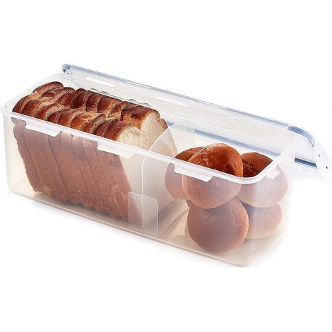 Boîte à pain en plastique, matériau de haute qualité pour une fraîcheur prolongée, contenant hermétique qui conserve l'humidité du pain, design compact pour votre cuisine (1/5)