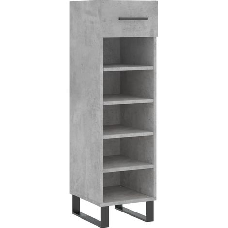 Maison Exclusive - Scarpiera Grigio Cemento 30x35x105 cm in Legno Multistrato