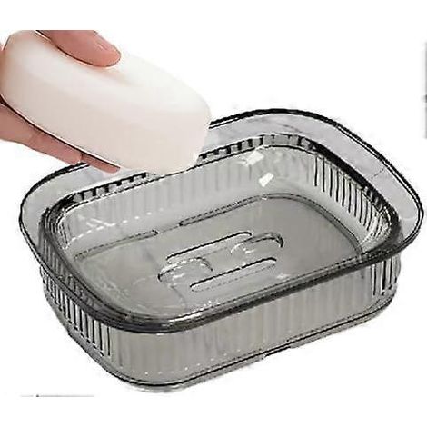 Porte-savon double couche pour lavabo, cuisine, douche, camping, salle de sport, voyages (1/5)