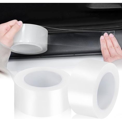 Transparente Schutzfolie für den Lack von Autos, Motorrädern und Fahrrädern, 5 cm x 10 m, transparent, selbstklebend, Lackschutz, Türschutz (1/5)