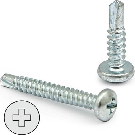 tornillo broca rosca chapa cabeza redon larg.r/chapa 9.5mm ø rosca chapa 3.5mm larg.r/chapa 16mm ø rosca chapa 3.9mm ( color:000000 500)