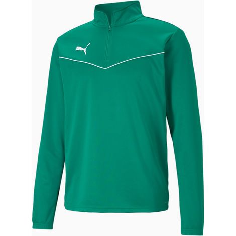 Felpa da uomo Puma TEAMRISE 1/4 ZIP verde 65739405 r L (1/2)