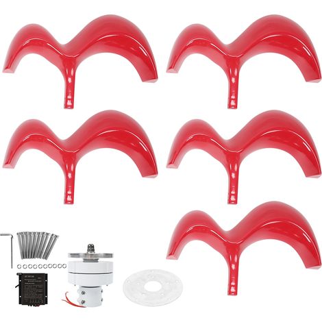 Éolienne verticale 400W 48V, générateur à 5 pales en anneau, système de montage sur mât, kit complet de pièces d'assemblage DTHL (1/5)