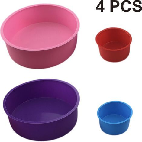 Antihaft-Silikonform-Kuchenform-Set, 4-teilig – 2 x 15 cm, 2 x 10 cm, flexibel und ofenfest (1/4)