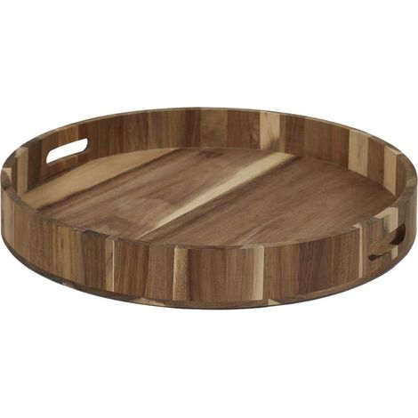 Plateau Ø40cm en Acacia Massif (1/4)