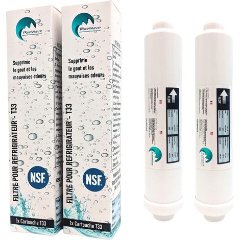 Filtro de agua x2 para refrigerador compatible con todo Frigo Americain o estándar (1/5)