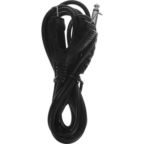 Cordon d'alimentation à pince, 2,5 mètres de fil de cuivre silicone, noir. (1/5)