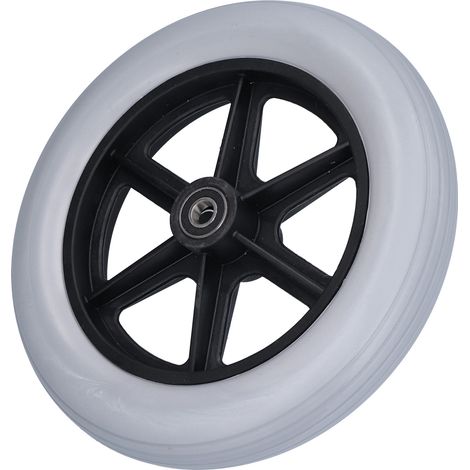 Roue avant de fauteuil roulant 10 pouces, pneu de roulette de marcheur, accessoire gratuit plat 12mm 10x2 6001