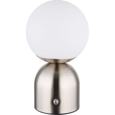 Lampe de table LED lampe d'appoint lampe de chevet variateur tactile mémoire nickel (1/5)
