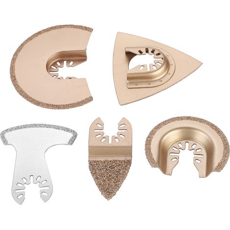 Lames de scie oscillantes multifonctions (lot de 5) : outil de coupe de précision pour métal, bois et plastique. (1/5)