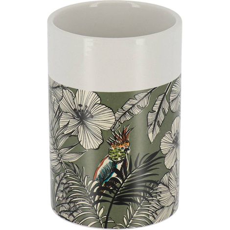 Tazza rotonda in dolomite stampata - jungle fever kaki - Tendance (1/2)