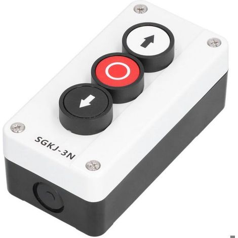 Boîte de commande pour treuil - OKZ® - Bouton poussoir momentané - Contrôle haut et bas - Arrêt d'urgence