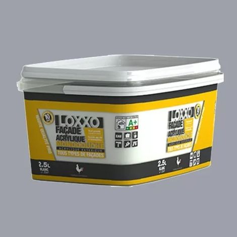 LOXXO Peinture Façade Acrylique 2,5L Ciment RAL 7040 2,5 L (1/2)