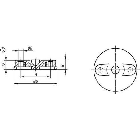 KIPP Teller Form C D=79 Thermoplast schwarz (1/2)