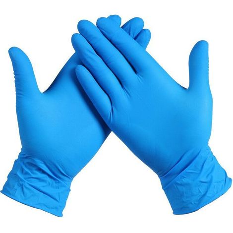 AMXCNOY 100 Nitrilhandschuhe, Größe L, puderfrei, latexfrei, hypoallergen, lebensmittelzertifizierte Einweghandschuhe (1/4)
