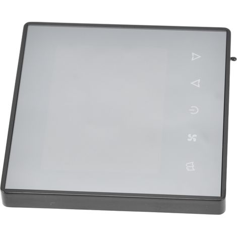 AC220V 8818F Thermostat, schwarzes Klimaanlagen-Bedienfeld für Hotels und Krankenhäuser, Wandschalter-Temperaturregler (1/5)