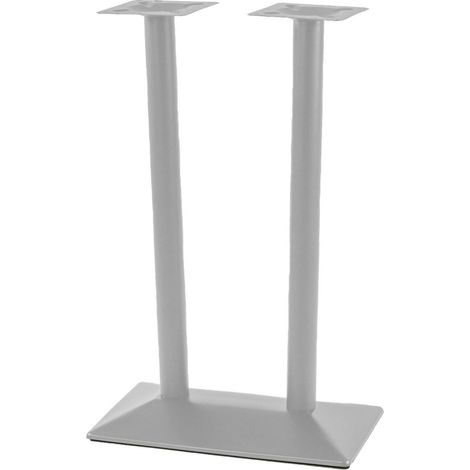 Tischgestell Bistrotische & Esstische Standfuß Doppelsäule Hoch 40x70x110 cm silber (1/5)