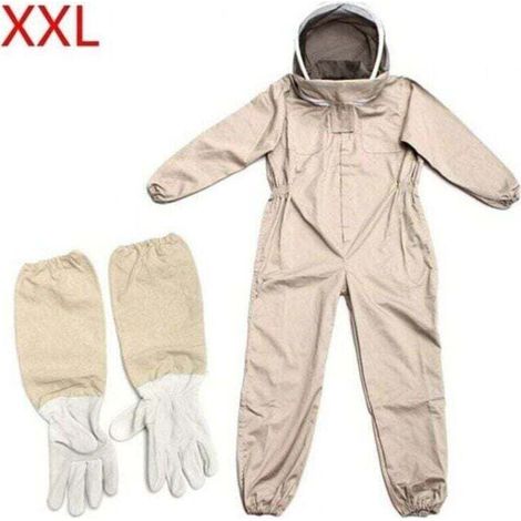 Imkeranzug Größe XXL – Bekleidung, XU, Imkerei – Ganzkörperschutz – Anfängerhandschuhe – KZQ