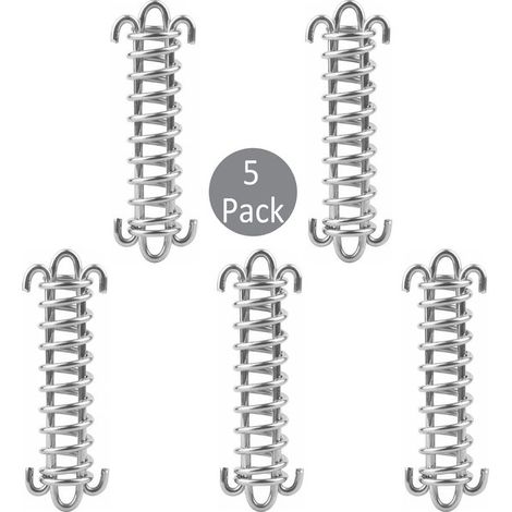 Dailygoods，Juego de fijación de 5 piezas，Acero inoxidable，Ganchos de resorte，Juego de instalación (1/5)