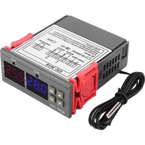Thermostat à capteur de température numérique STC-3018 avec câble NTC de 1 m (24 V) (1/5)