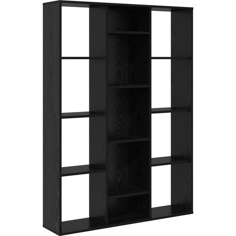 Divider per stanze Paravento Divisorio Ambienti Rovere Nero 100 x 24 x 140 cm (1/5)