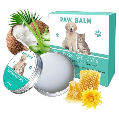 Baume pour coussinets de chien et de chat - Répare les coussinets crevassés - Protection hydratante - Pour les propriétaires d'animaux et les toiletteurs - Idéal pour les promenades sur le bitume chau (1/5)
