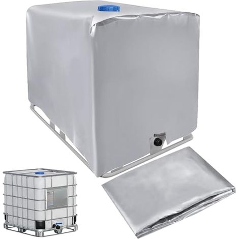 QINERSAW Bache pour Cuve 1000L IBC Bache Cuve 1000L Anti-UV Anti-Poussière Bâche Couverture Réservoir IBC Bâche Réservoir d'eau IBC 1000L Housse de Réservoir IBC 1000L Bâche Cuve IBC, 120x100x116cm (1/5)