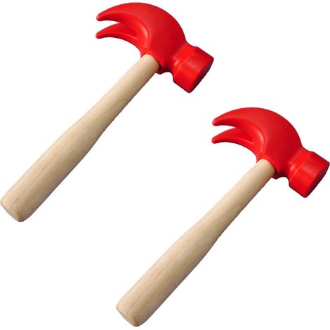 1 marteau en bois, jouet éducatif pour développement moteur fin, outil d'imitation de bricolage, jeu parent-enfant, cadeau anniversaire (1/5)