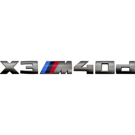 (Gris 7,3 cm X3M40D) - 7,3 cm. Convient pour le logo M, nouvel autocollant gris en ABS pour coffre. Convient aux BMW. (1/5)