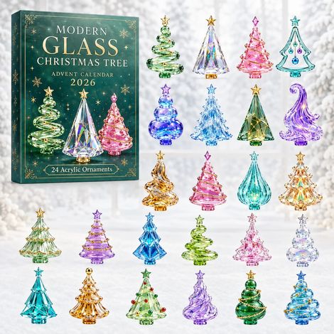 2026 Christmas Tree Advent Calendar - Glass Tree Advent Blind Box - Design A -