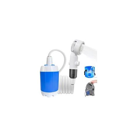 Douche portable pour camping, pompe de douche portable rechargeable avec USBC, douche de camping avec 3 modes de pulvérisation, kit de douche extérieur pour camping, campingcar, voyage, bain (1/5)
