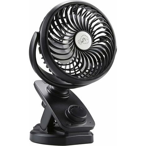 Ventilateur de Batterie à Pile.Ventilateur USB d'Oscillation Avec 4000mAH Batterie Rechargeable.Mini Ventilateur Portatif pour poussette. voiture. gymnase. bureau. extérieur. voyage. camping (1/5)