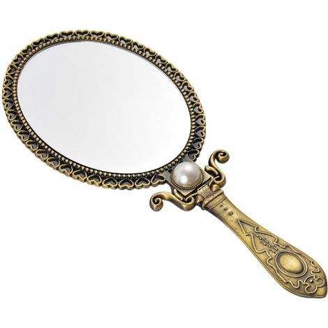 Miroir de Maquillage Miroir de Poche Portable Rétro en Métal Motif Créatif Pliable pour Voyage et Usage Quotidien des Dames et Filles (1/5)