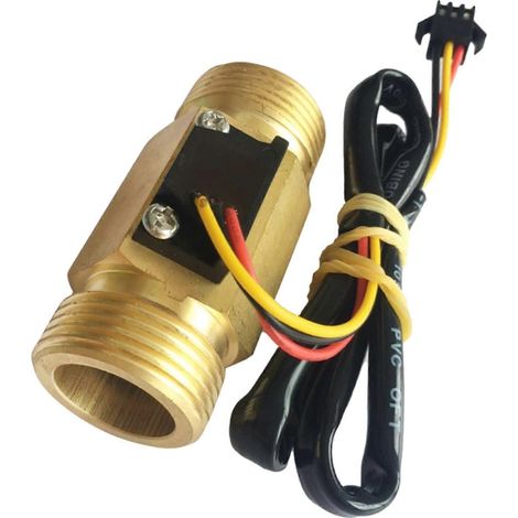 Compteur de débitmètre à effet Hall, filetage mâle DN20, laiton - 1-30 L/min (1/5)