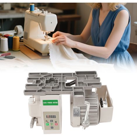 Moteur électrique pour machine à coudre, moteur industriel pour machine à coudre 220 V 550 W, servomoteur à économie d'énergie, machine à coudre industrielle 200-6000 tr/min pour usage domestique et i (1/5)