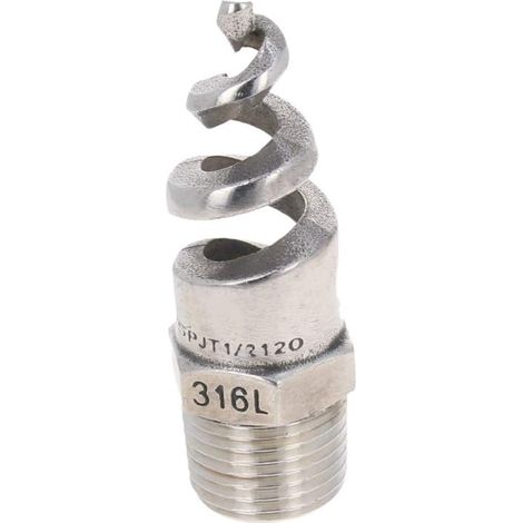 1/2BSPT Lot de 2 buses pulvérisation en acier inoxydable 316 avec filetage mâle et cône spirale Finition polie - 1Pcs (1/5)