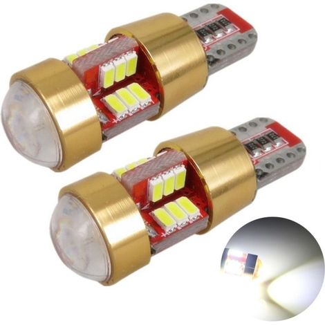 TRADE SHOP - Coppia Lampadine Luci 12v 3w Led Canbus T10 W5w Light Bulbi Bulbo Luce Freddo -