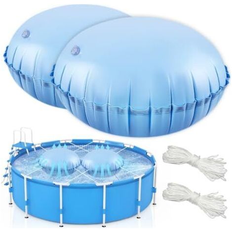 Ensemble de 2 coussins d'air pour piscine, utilisables en hiver. (1/5)