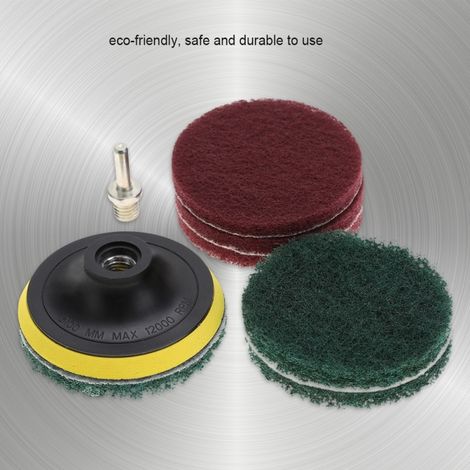 Brosses de Nettoyage pour Perceuse, Set 6 Tampons Nylon, Nettoyage Carrelage et Polissage Métal