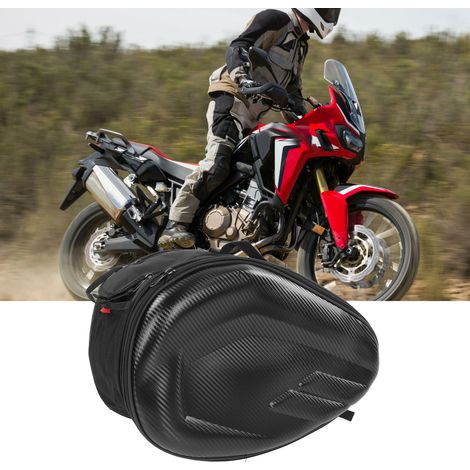 Motorradzubehör, 1 Paar Seitentaschen, Hecktaschen, feste Seitentaschen mit mehreren Riemen und Hängetaschen (übergroß), Wassertransferdruck (übergroß). (1/5)