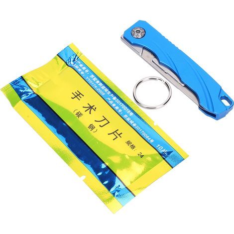 Couteau Pliant Miniature en Laiton et Acier Inoxydable, Outil d'Ouverture Portable pour Colis et Camping (1/4)