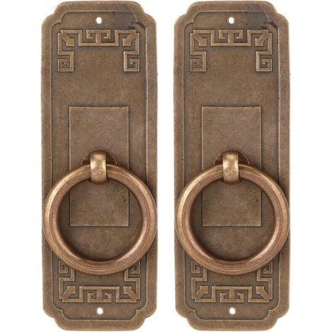 Jeffergarden 2 ensembles de boutons de traction de porte à trou unique, poignée de Style chinois pour quincaillerie de meubles d'armoire de cuisine 10cm (1/5)