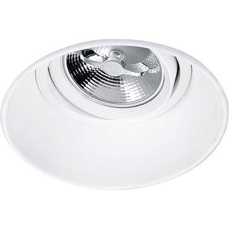 LedsC4 Dome - LED-Einbaustrahler LED 8W. Durchmesser 20cm. Gehäuse aus Stahl. Innenbereich IP23. Farbe Weiß